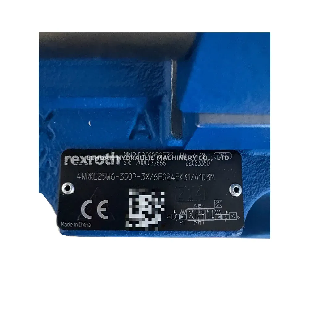 Rexroth 4WRKE25W6-350P-3X/6EG24EK31/A1D3M Proportional Directional Control Valve