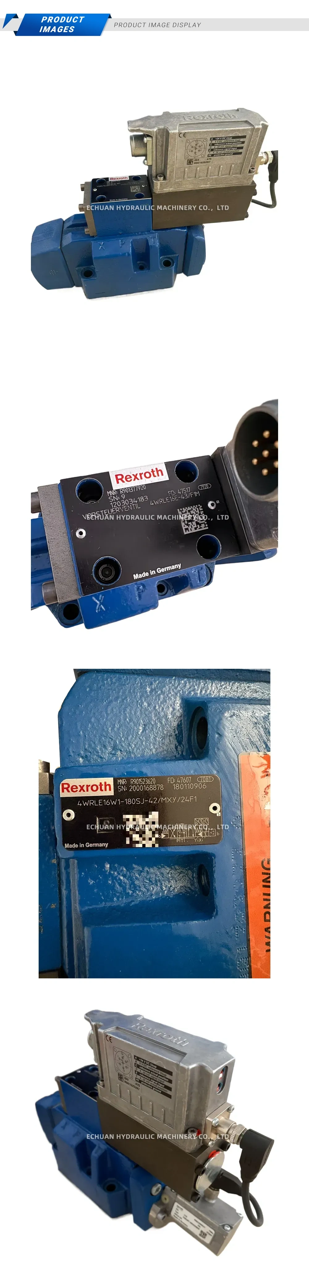 Rexroth 4WRLE16W1-180SJ-42/MXY/24F1 High Response Directional Control Valve Description