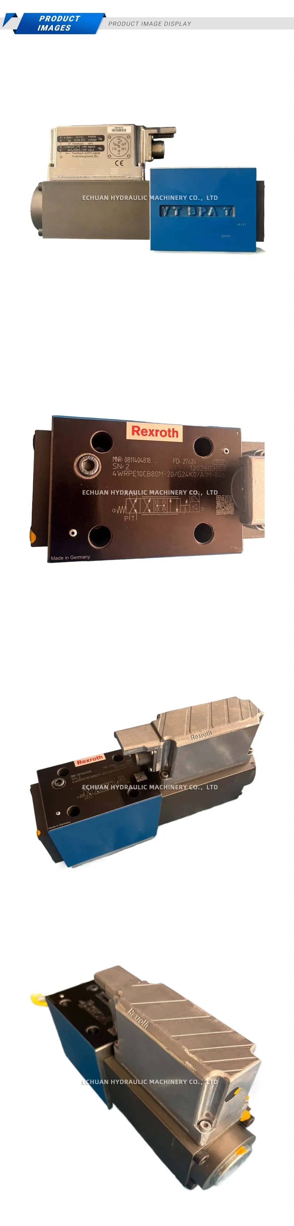 Rexroth 4WRPE10CB80M-20/G24K0/A1M-846 Proportional Directional Control Valve Description