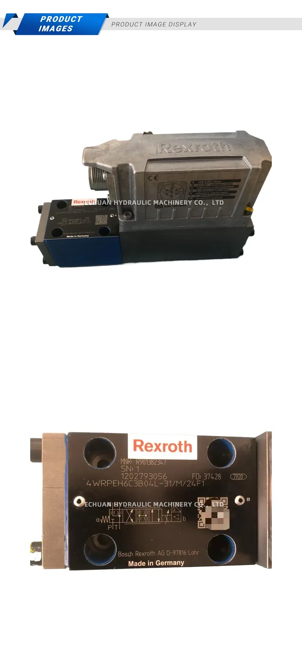 Rexroth 4WRPEH6C3B04L-31/M/24F1 Proportional Directional Control Valve Description
