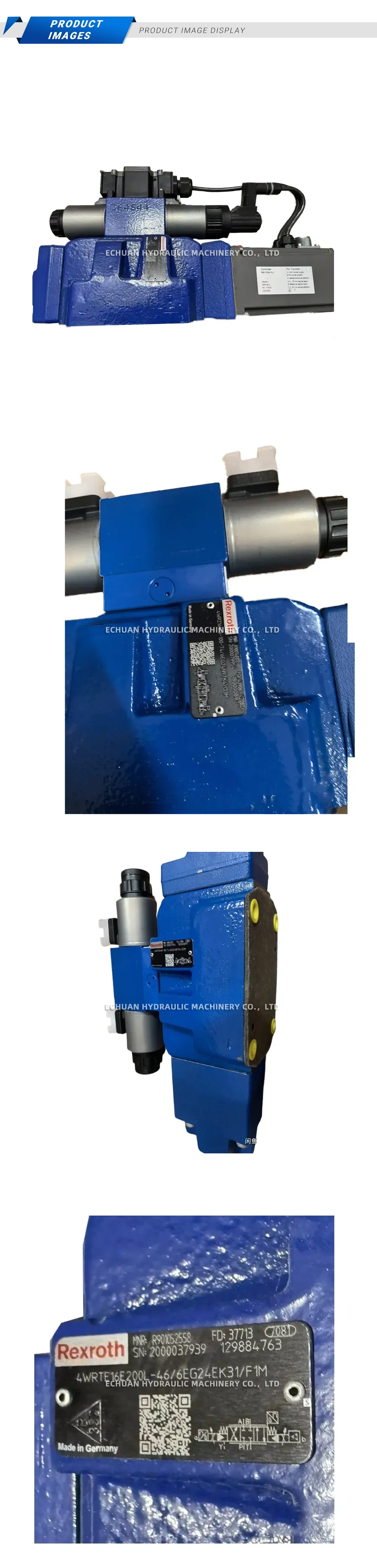Rexroth 4WRTE16E200L-46/6EG24EK31/F1M 4-way servo-proportional directional control valve Description