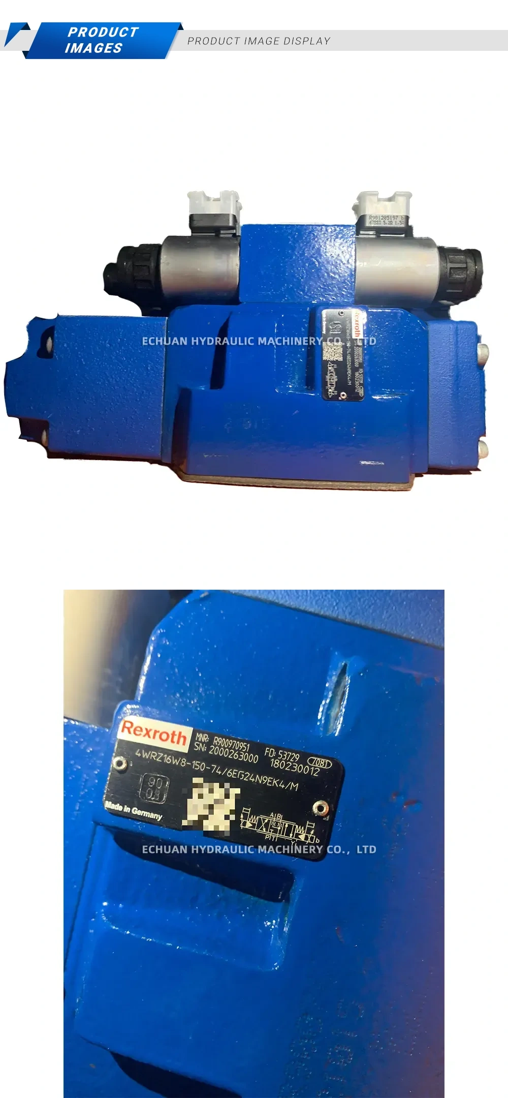 Rexroth 4WRZ16W8-150-74/6EG24N9EK4/M Hydraulic Proportional Directional Control Valve Description