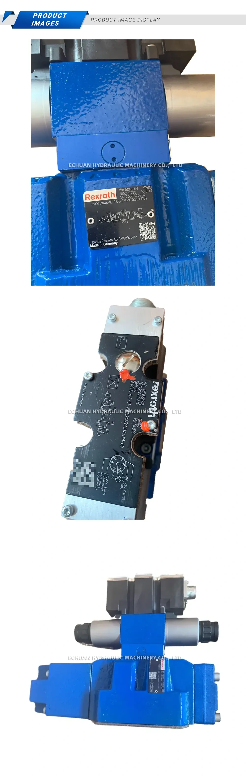 Rexroth 4WRZE10W6-85-73/6EG24N9ETK31/A1D3M Proportional Directional Control Valve Description