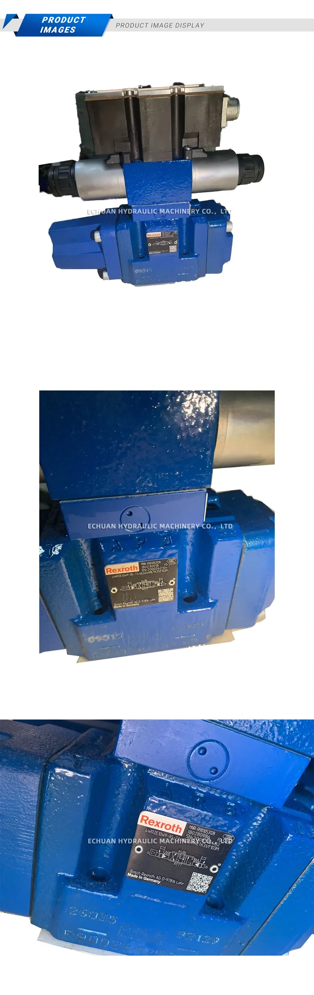 Rexroth 4WRZE10W9-85-73/6EG24N9ETK31/F1D3M Proportional Directional Valve Description