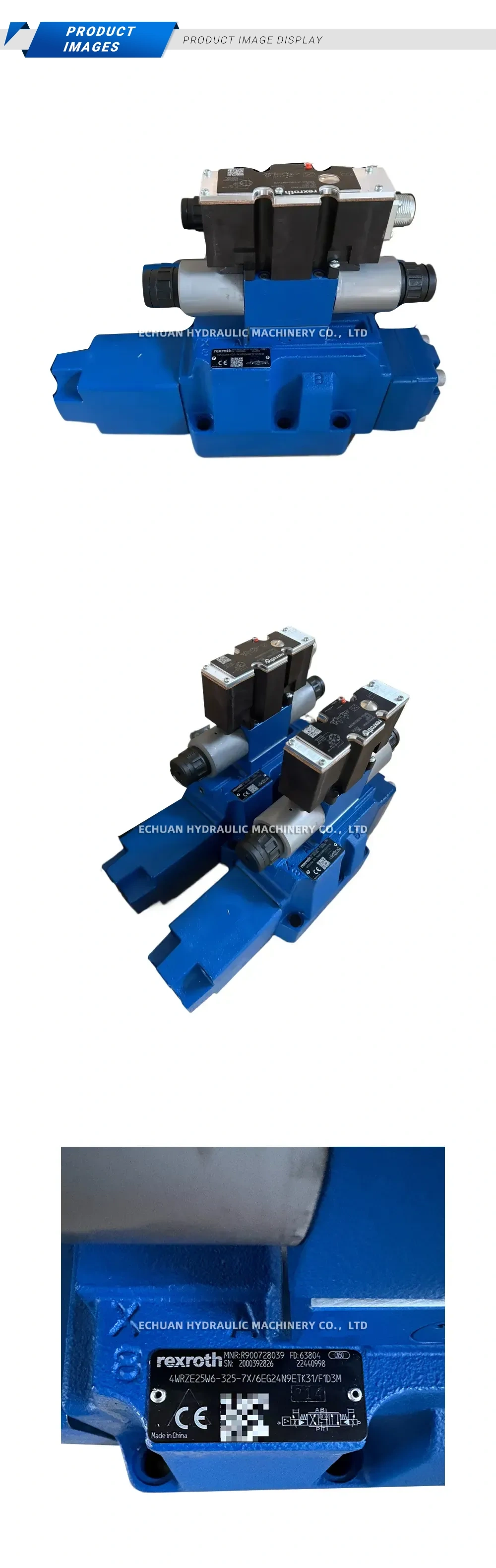 Rexroth 4WRZE25W6-325-7X/6EG24N9ETK31/F1D3M Proportional Directional Control Valve Description