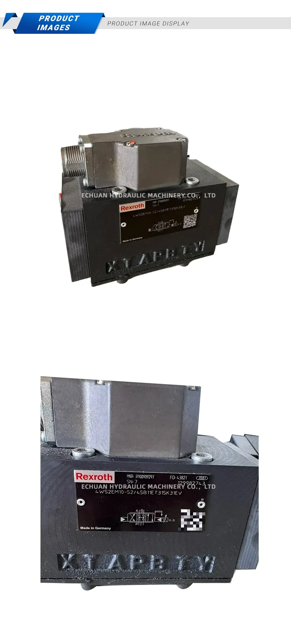Rexroth 4WS2EM10-52/45B11ET315K31EV Hydraulic Directional Servo Valve Description