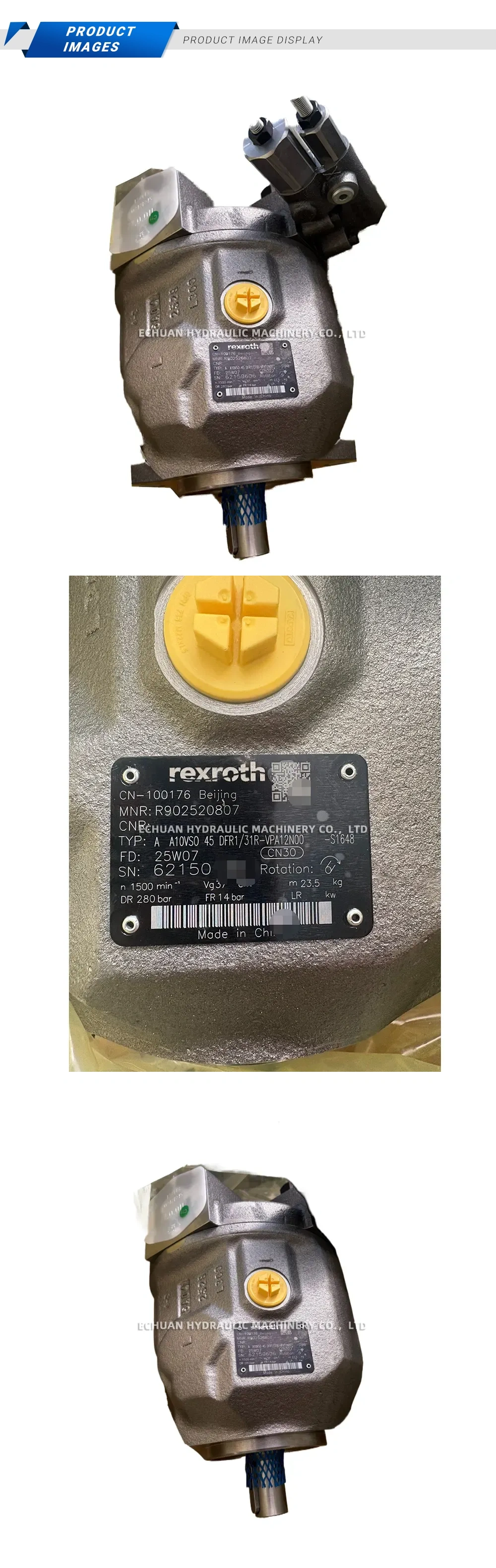 Rexroth A A10VSO 45 DFR1/31R-VPA12N00 -S1648 Hydraulic Pump Description