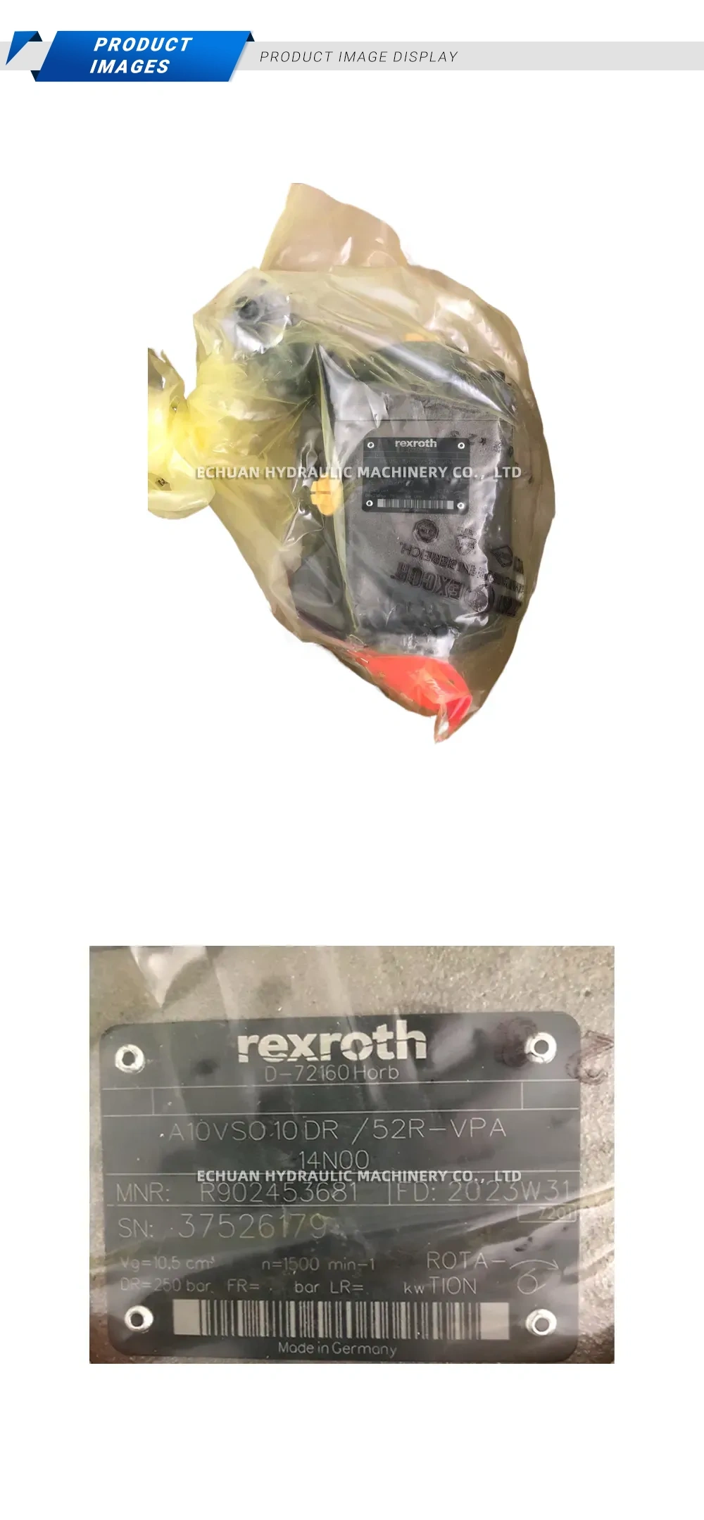 Rexroth A10VSO 10 DR / 52R-VPA 14N00 Axial Piston Variable Pump Description