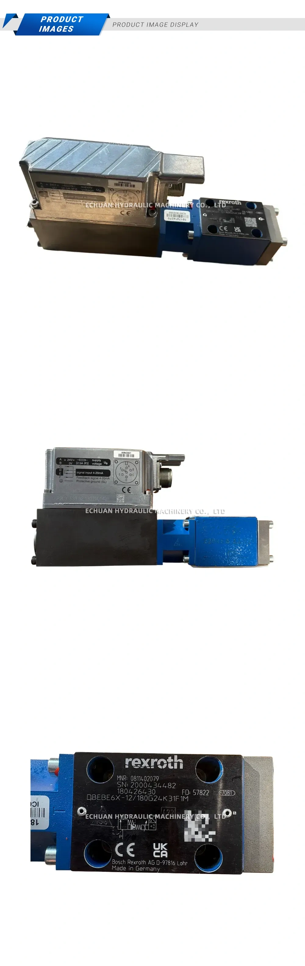 Rexroth DBEBE6X-12/180G24K31F1M Proportional Pressure Reducing Valve with Integrated Electronics Description