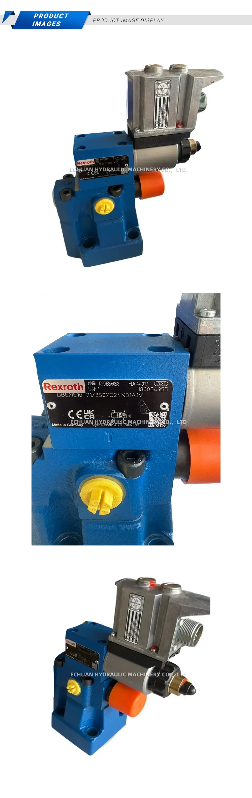 Rexroth DBEME10-71/350YG24K31A1V Hydraulic Proportional Pressure Reducing Valve Description