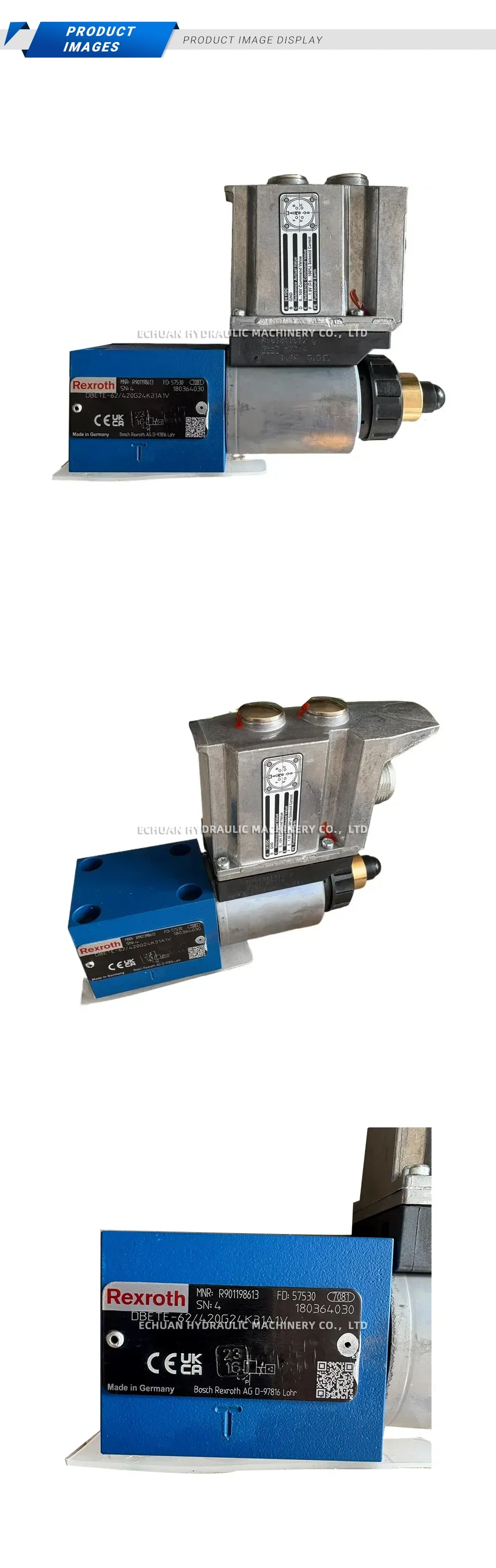 Rexroth DBETE-62/420G24KB1A1V Proportional Pressure Reducing Valve Description