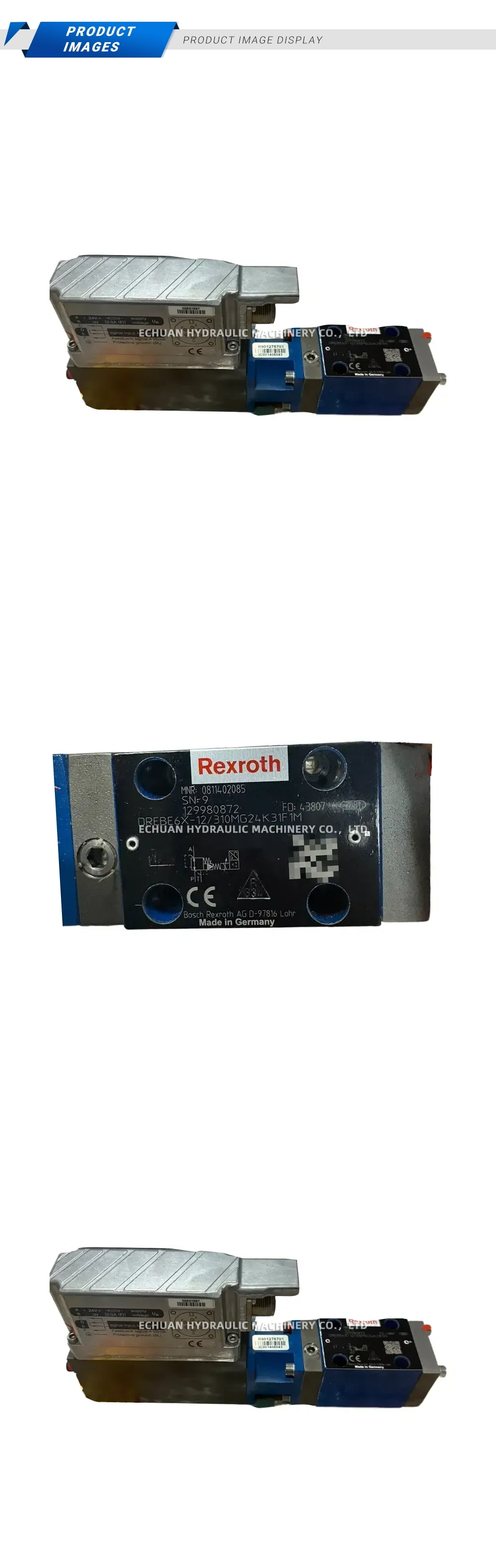Rexroth DREBE6X-12/310MG24K31F1M Proportional Pressure Reducing Valve Description