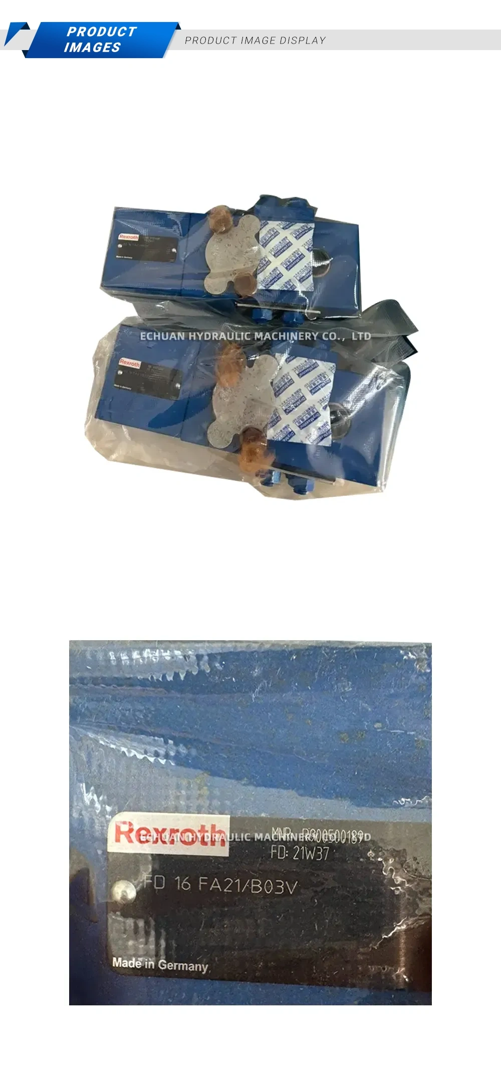 Rexroth FD 16 FA21/B03V Hydraulic Valve Description