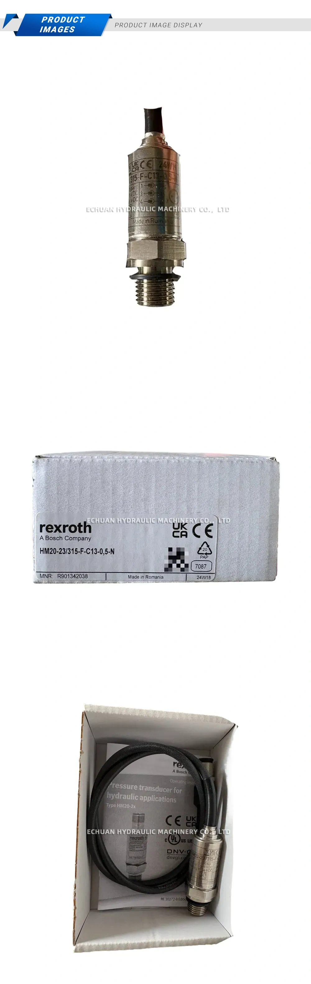 Rexroth HM20-23/315-F-C13-0,5-N Hydraulic Pressure Transducer Description