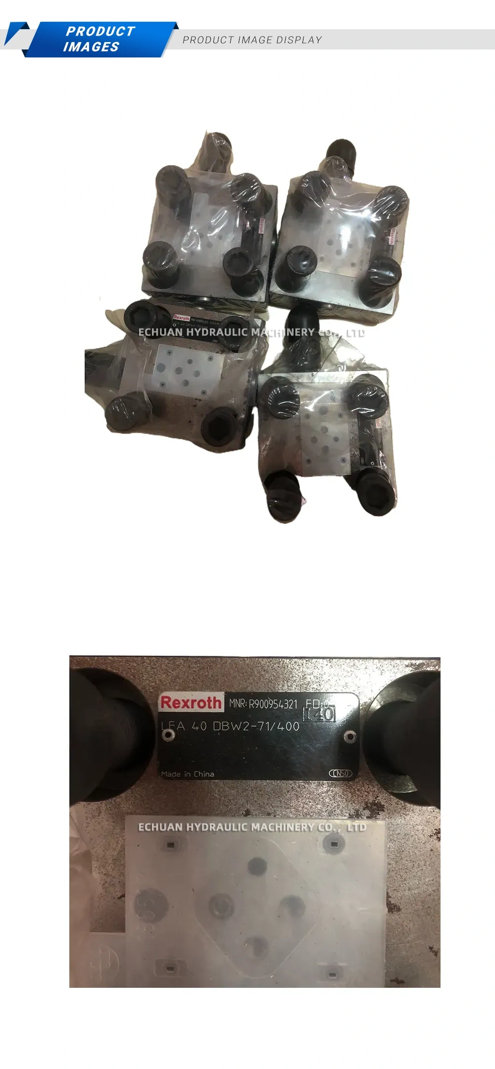 Rexroth LFA 40 DBW2-71/400 Hydraulic Cover Plate Description