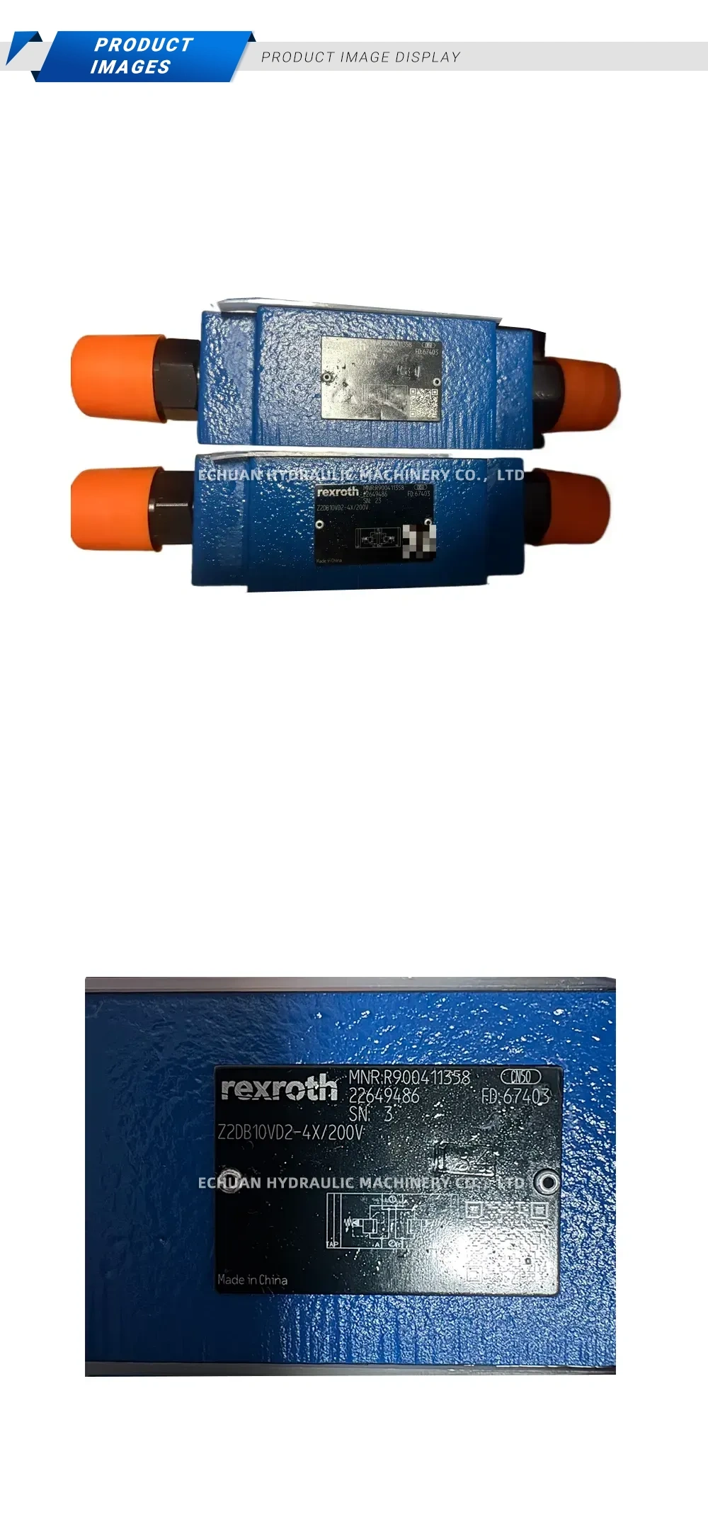 Rexroth Z2DB10VD2-4X/200V Hydraulic Pressure Relief Valve Description