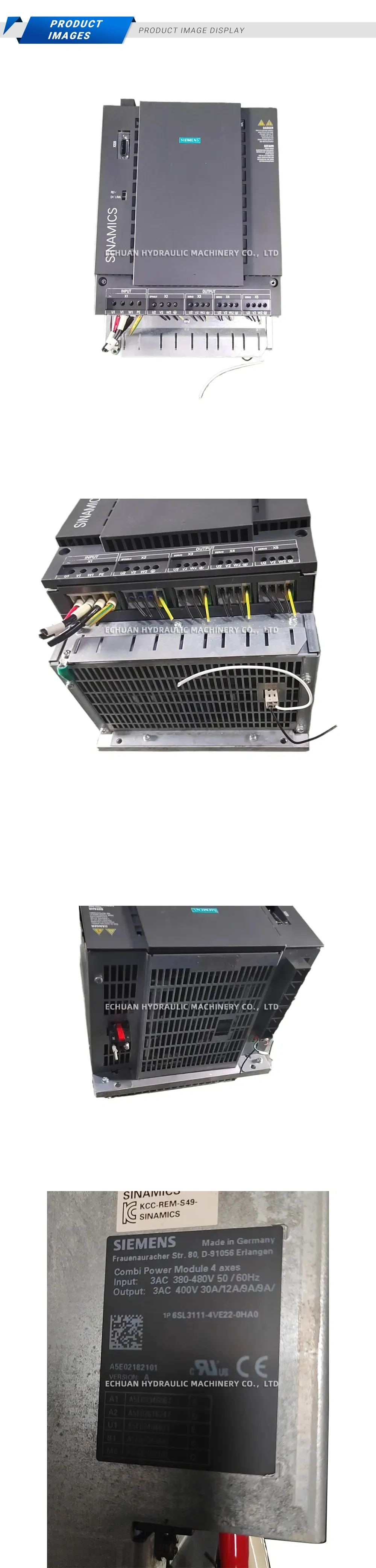 Siemens 6SL3111-4VE22-0HA0 Combi Power Module 4 axes Description