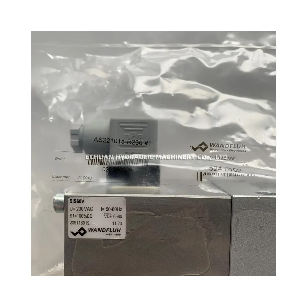 WANDFLUH AS22101a Hydraulic Solenoid Valve