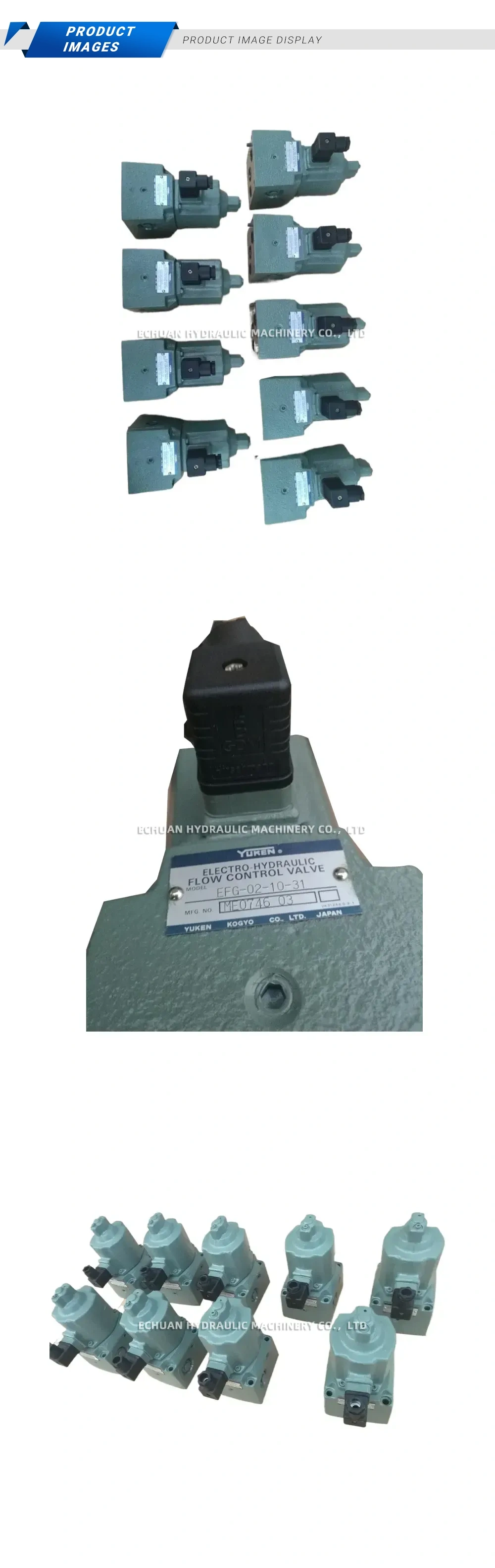 YUKEN EFG-02-10-31 Electro-Hydraulic Flow Control Valve Description