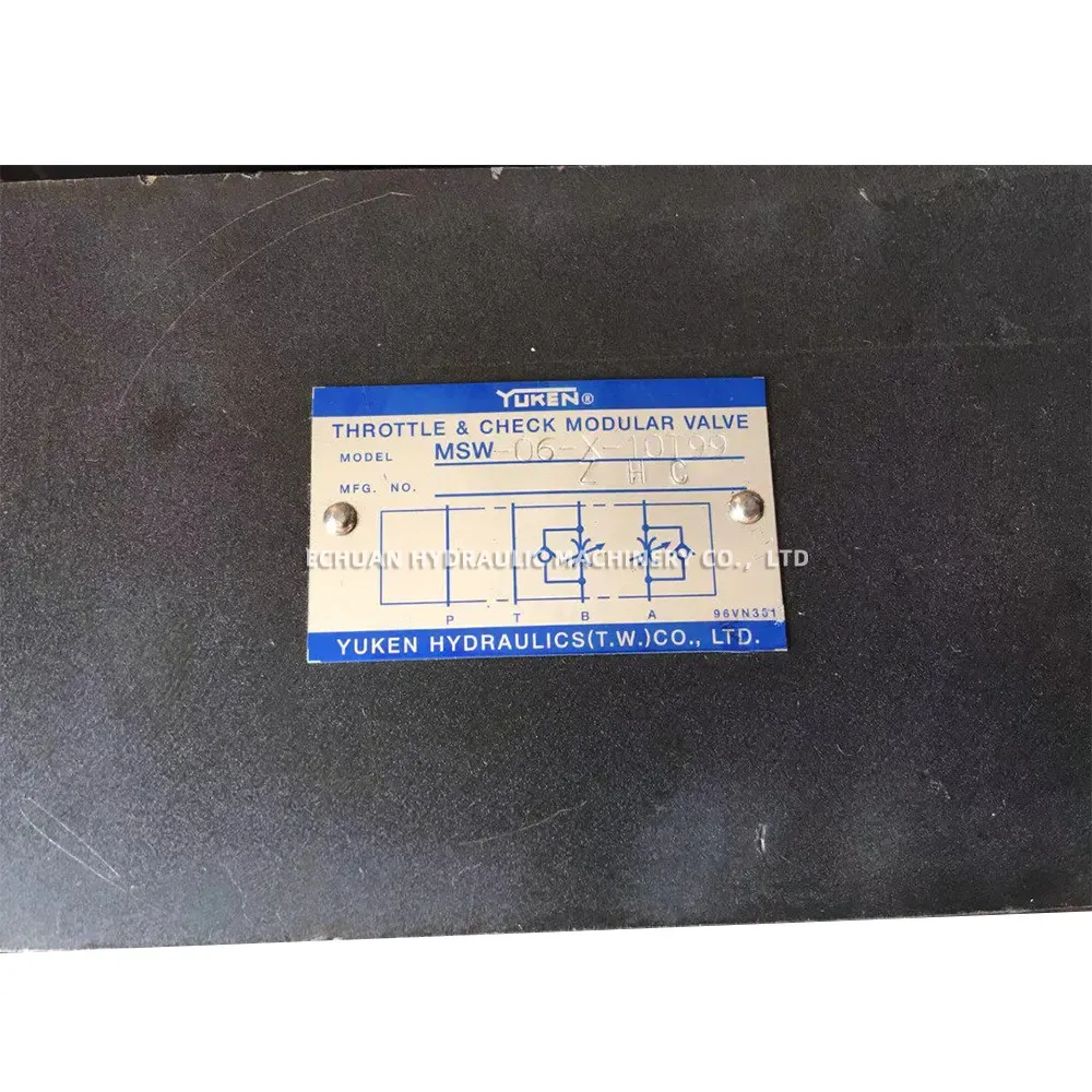 YUKEN MSW-06-X-10 Throttle & Check Modular Valve