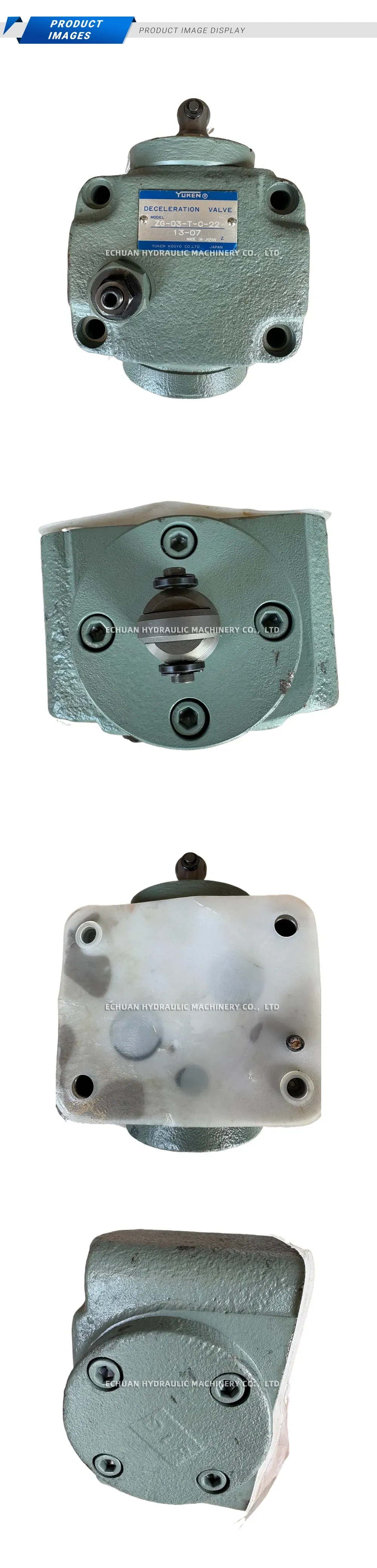 YUKEN ZG-03-T-C-22 Deceleration Valve Description