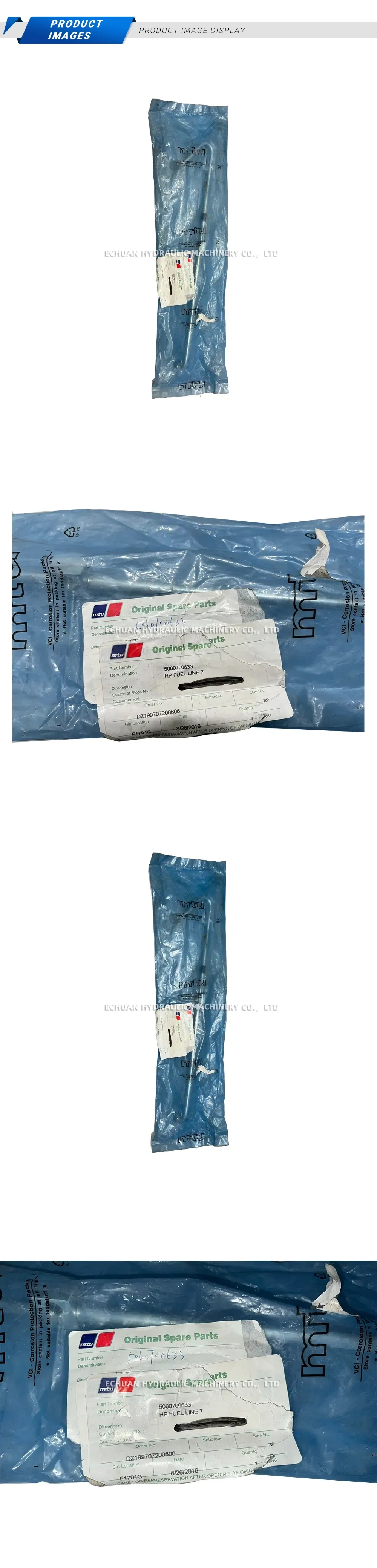 mtu 5060700633 HP Fuel Line Description