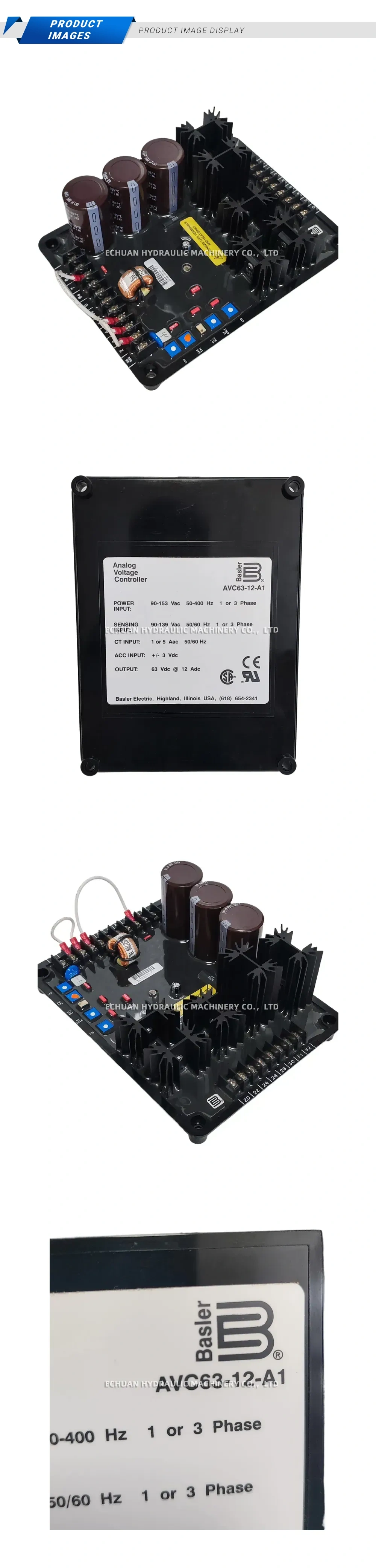 Basler AVC63-12-A1 Analog Voltage Controller Description