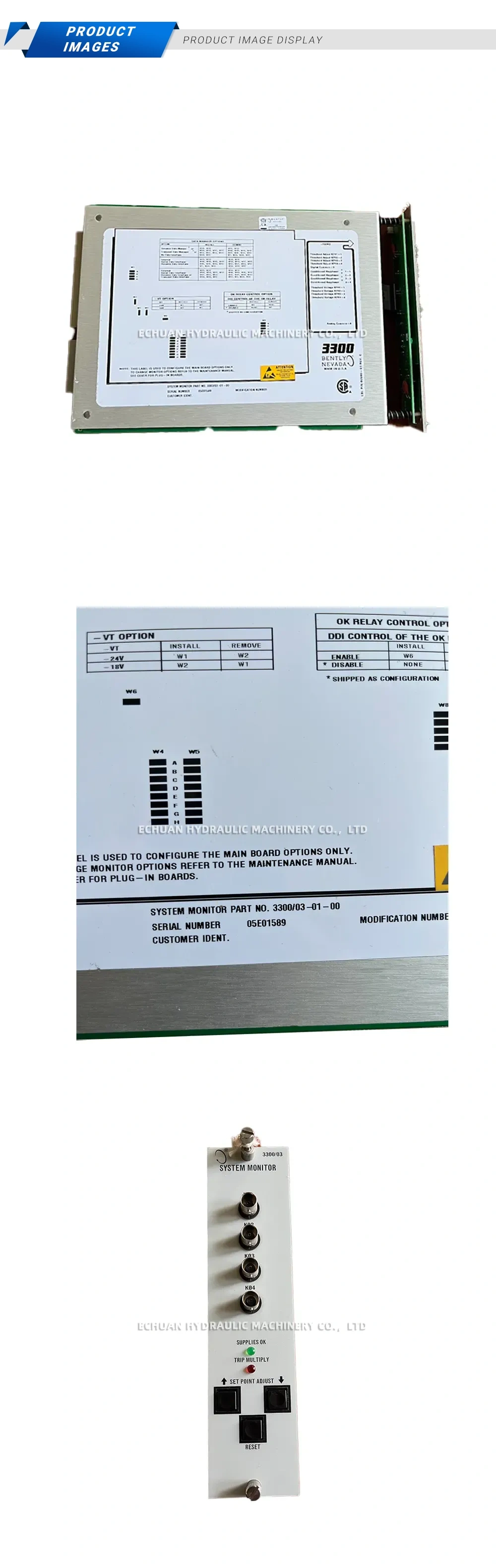 Bently Nevada 3300/03 System Monitor Module Description