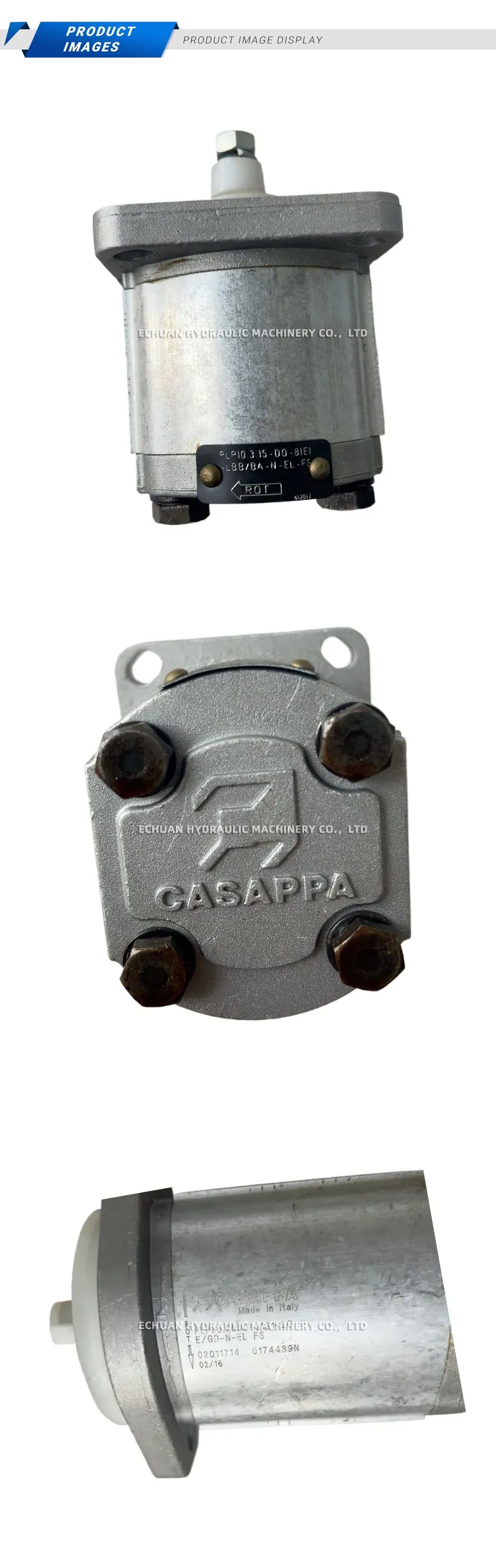 Casappa PLP10 3.15 -DO-81E1 Hydraulic Gear Pump Description