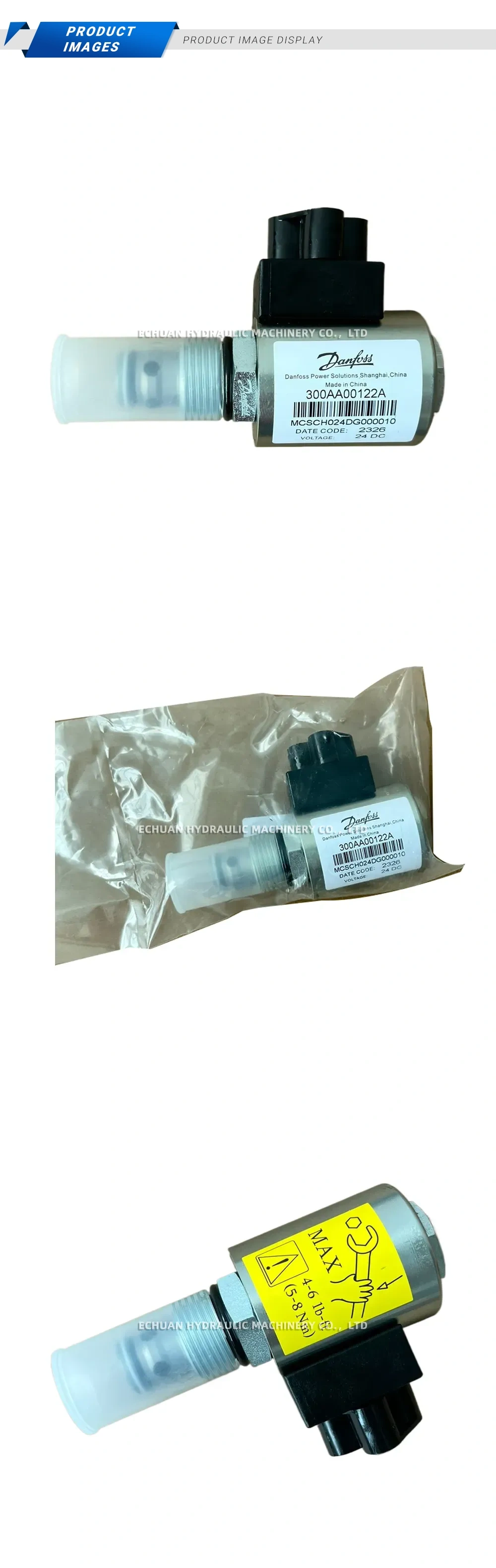Danfoss 300AA00122A Solenoid Coil Description