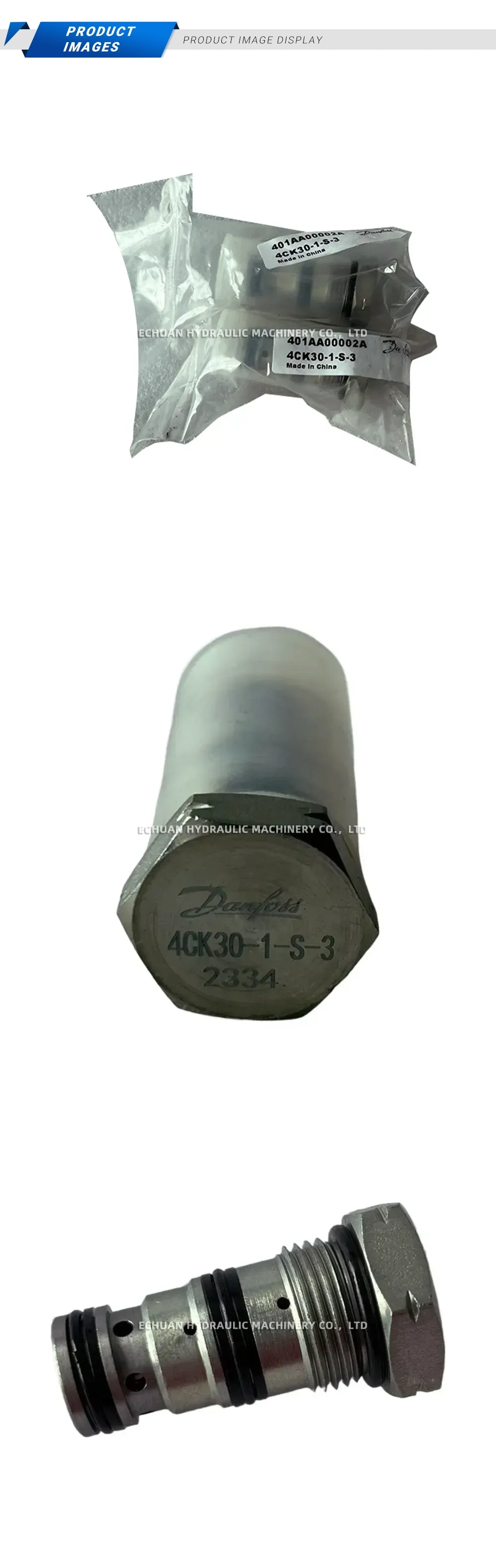 Danfoss 4CK30-1-S-3 Hydraulic Cartridge Valve Description