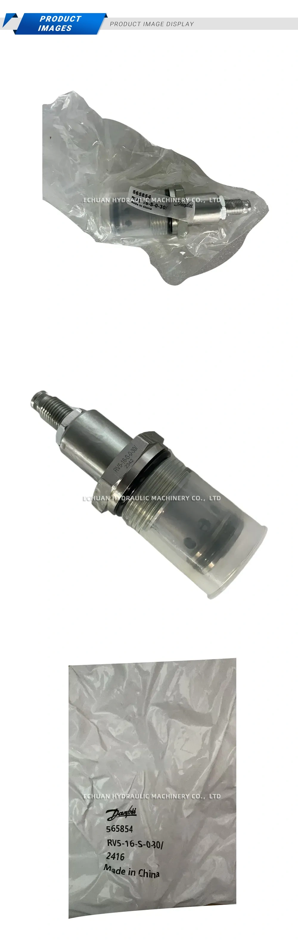 Danfoss RV5-16-S-0-30 Hydraulic Relief Valve Cartridge Description