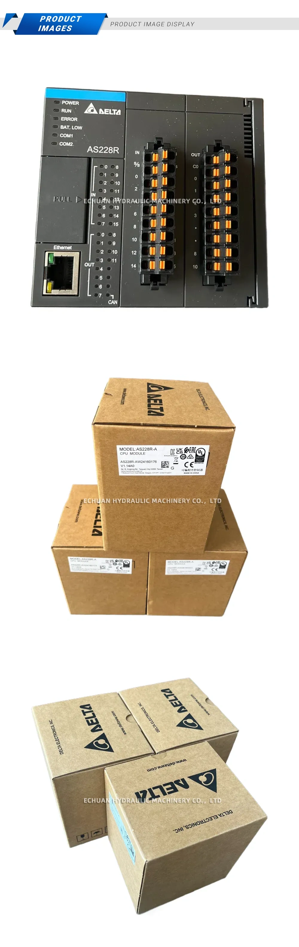 Delta AS228R-A PLC CPU Module Description