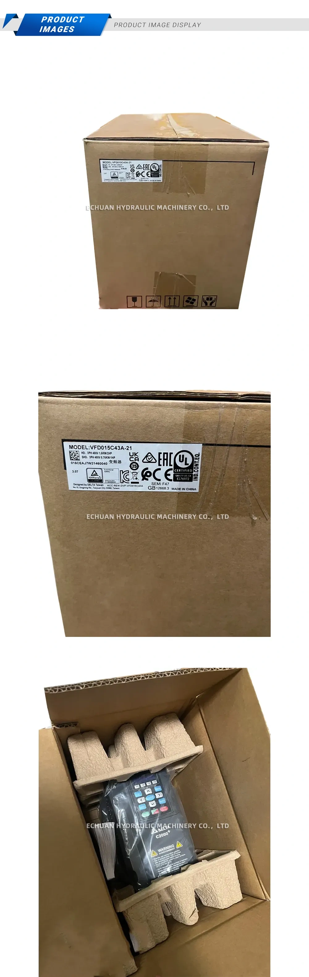Delta VFD015C43A-21 Variable Frequency Drive Description