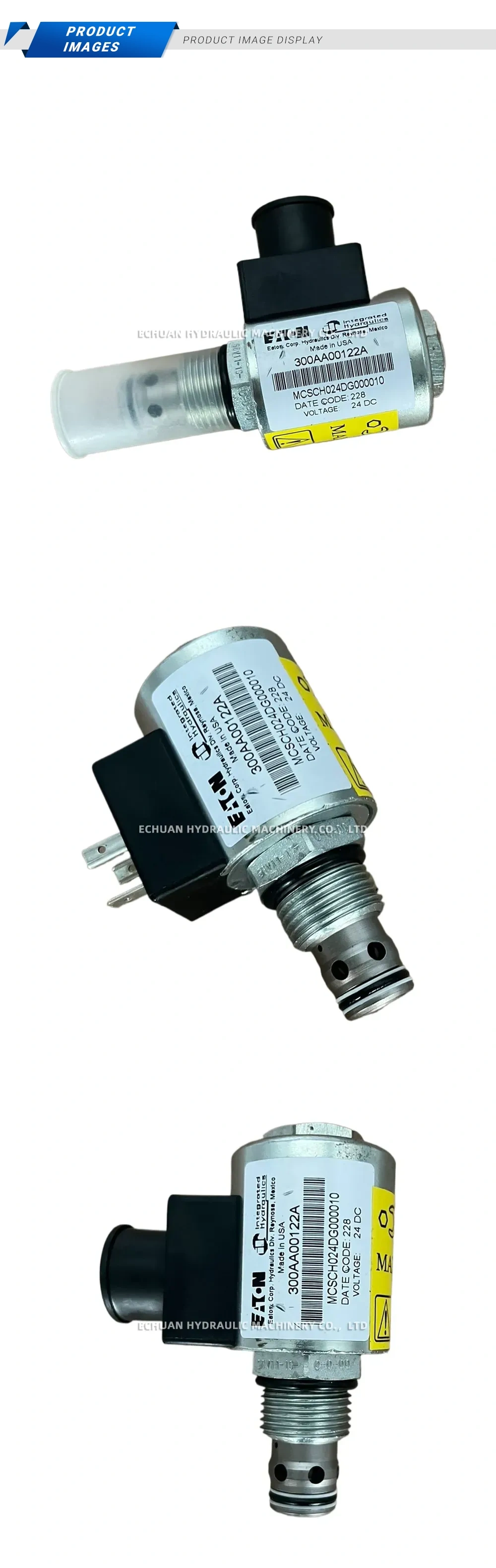Eaton 300AA00122A Hydraulic Solenoid Valve Description