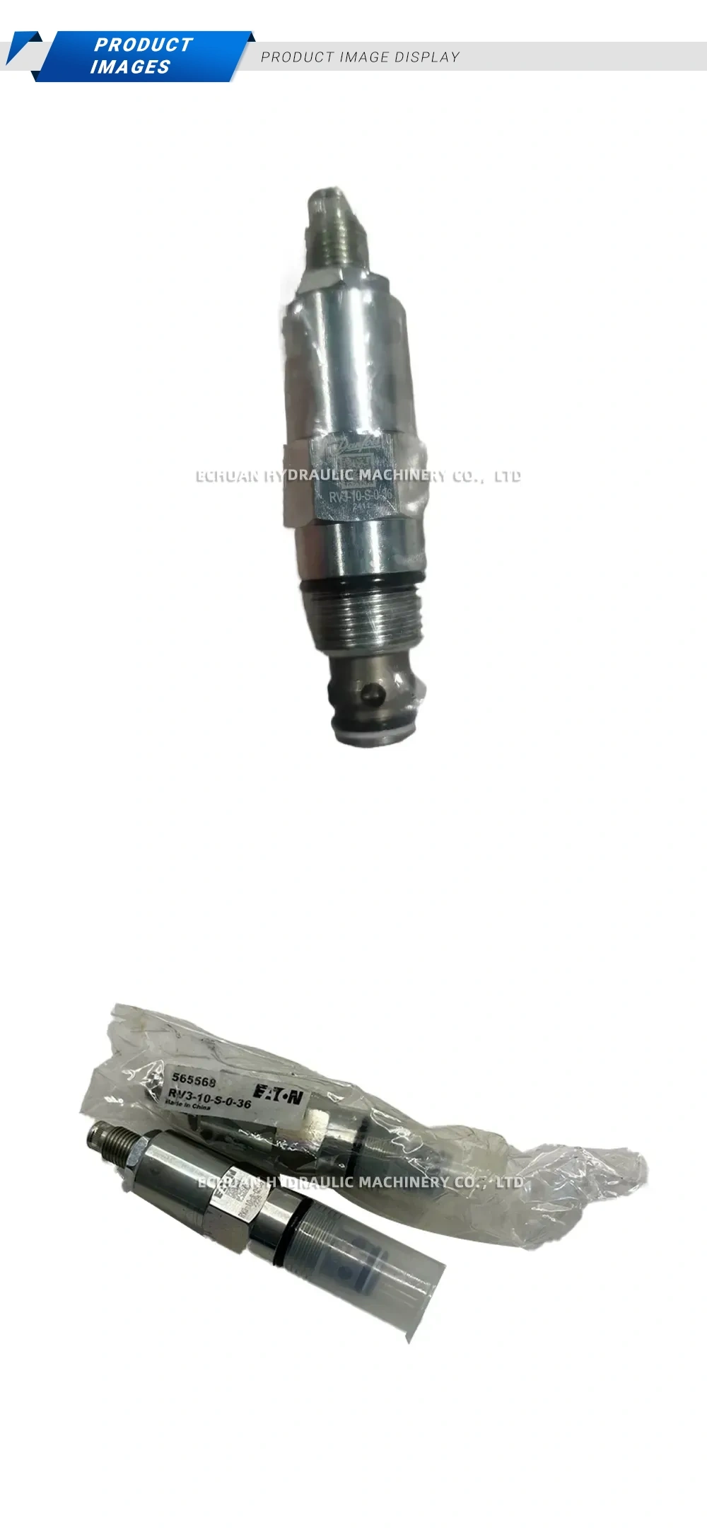 Eaton RV3-10-S-0-36 Hydraulic Relief Valve Cartridge Description