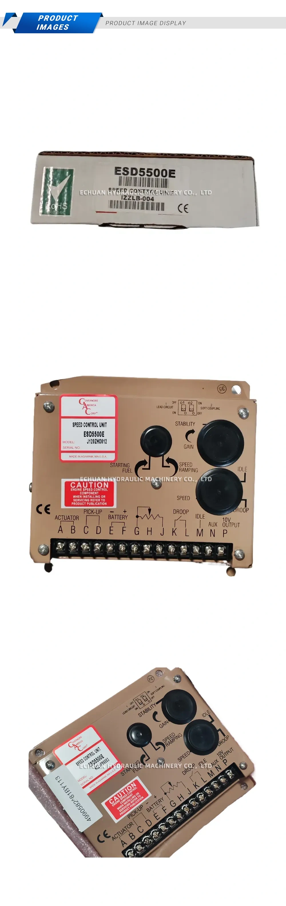 Governors America Corp. ESD5500E Speed Control Unit Description