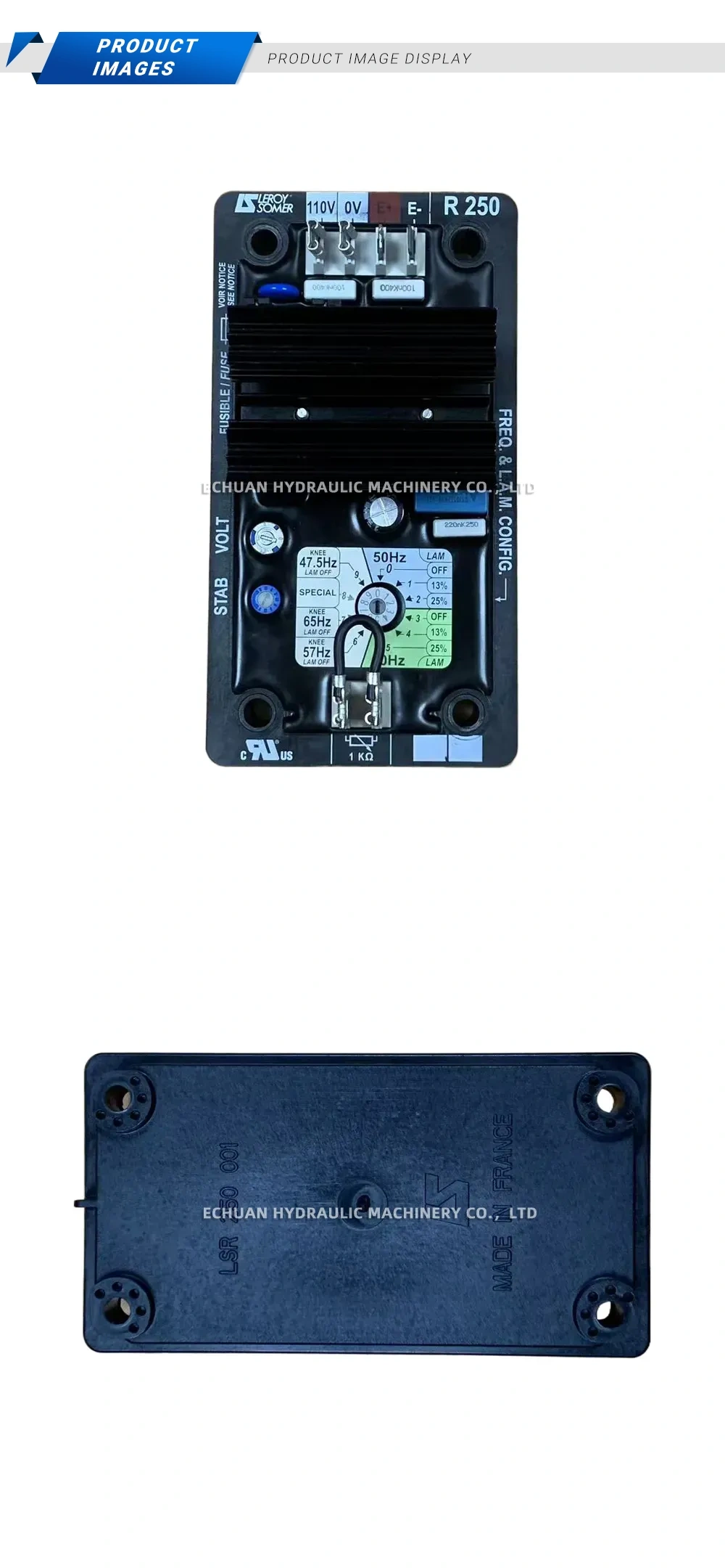 Leroy Somer R 250 Automatic Voltage Regulator (AVR) Description
