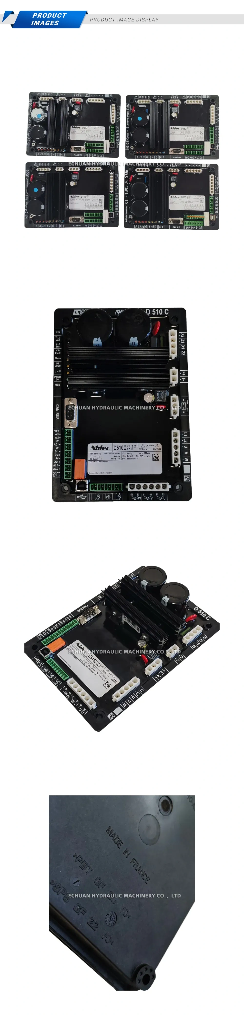 Nidec / Leroy-Somer D510C / D550 Digital Excitation Controller / AVR Description