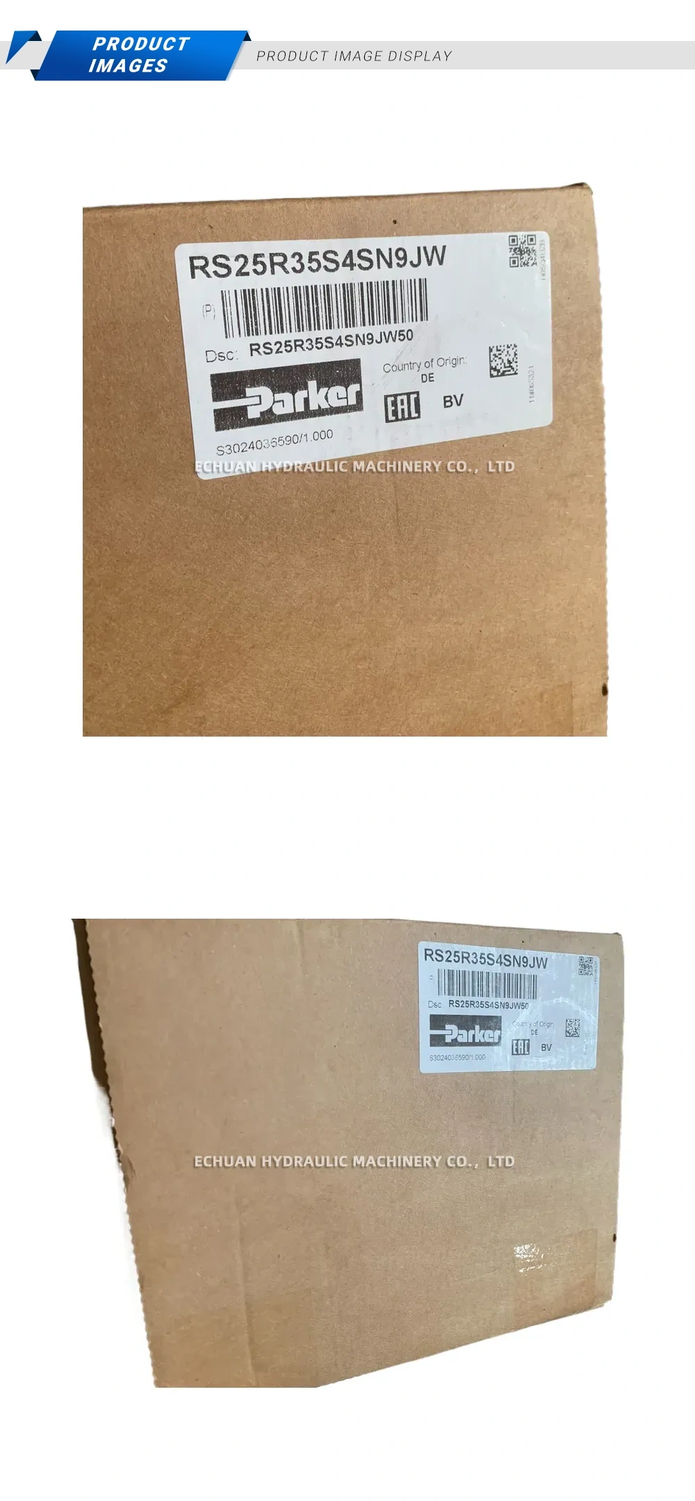 Parker RS25R35S4SN9JW Hydraulic Relief Cartridge Valve Description