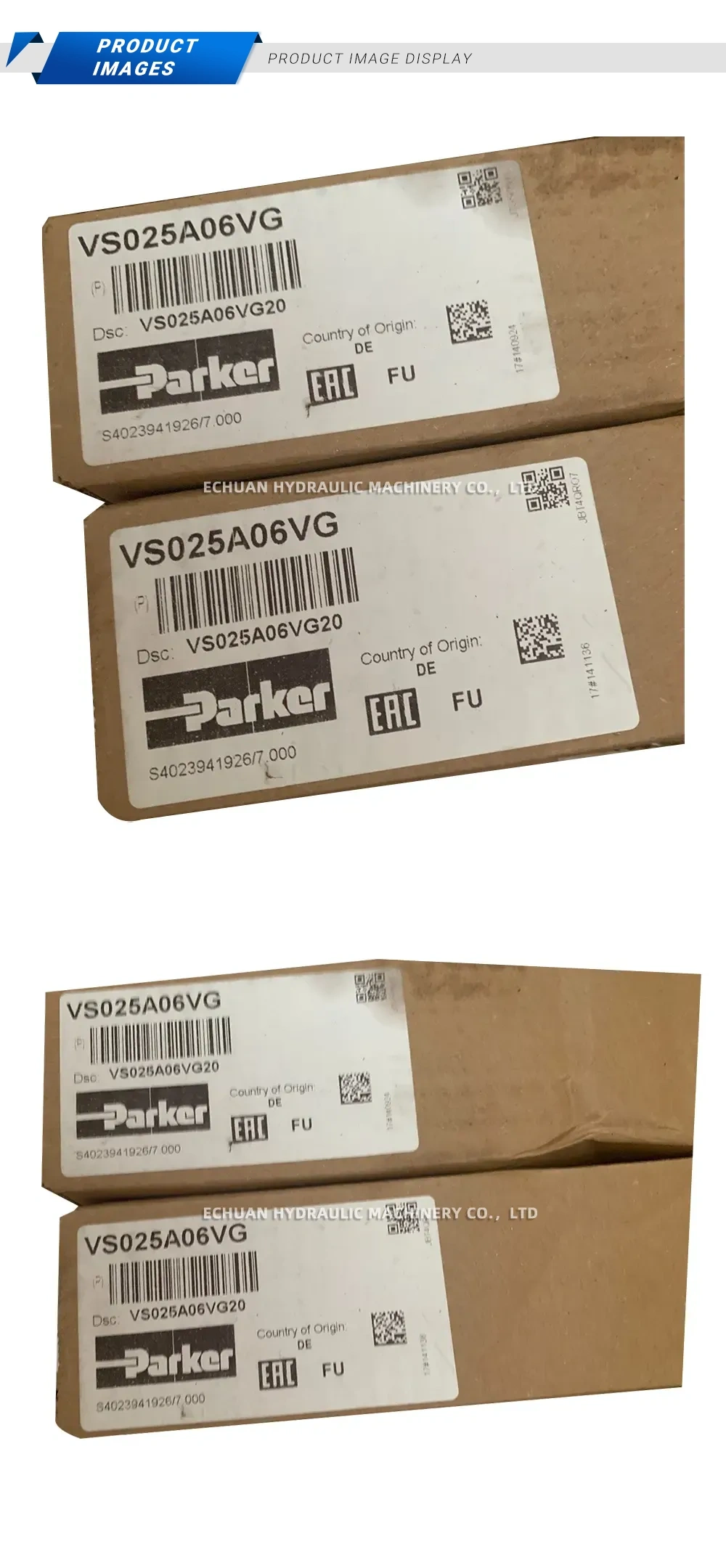 Parker VS025A06VG Solenoid Valve Description