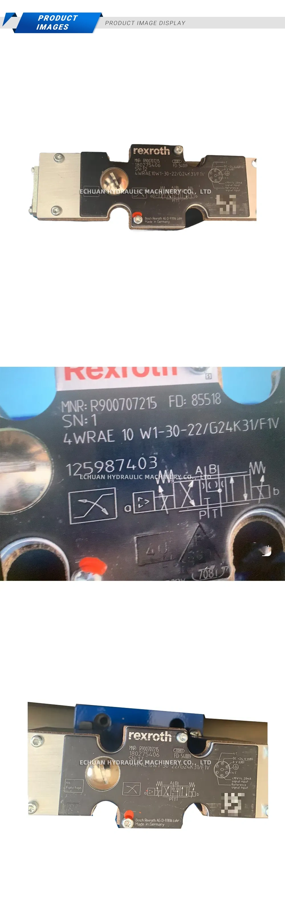 Rexroth 4WRAE10W1-30-22/G24K31/F1V Proportional Directional Valve Description