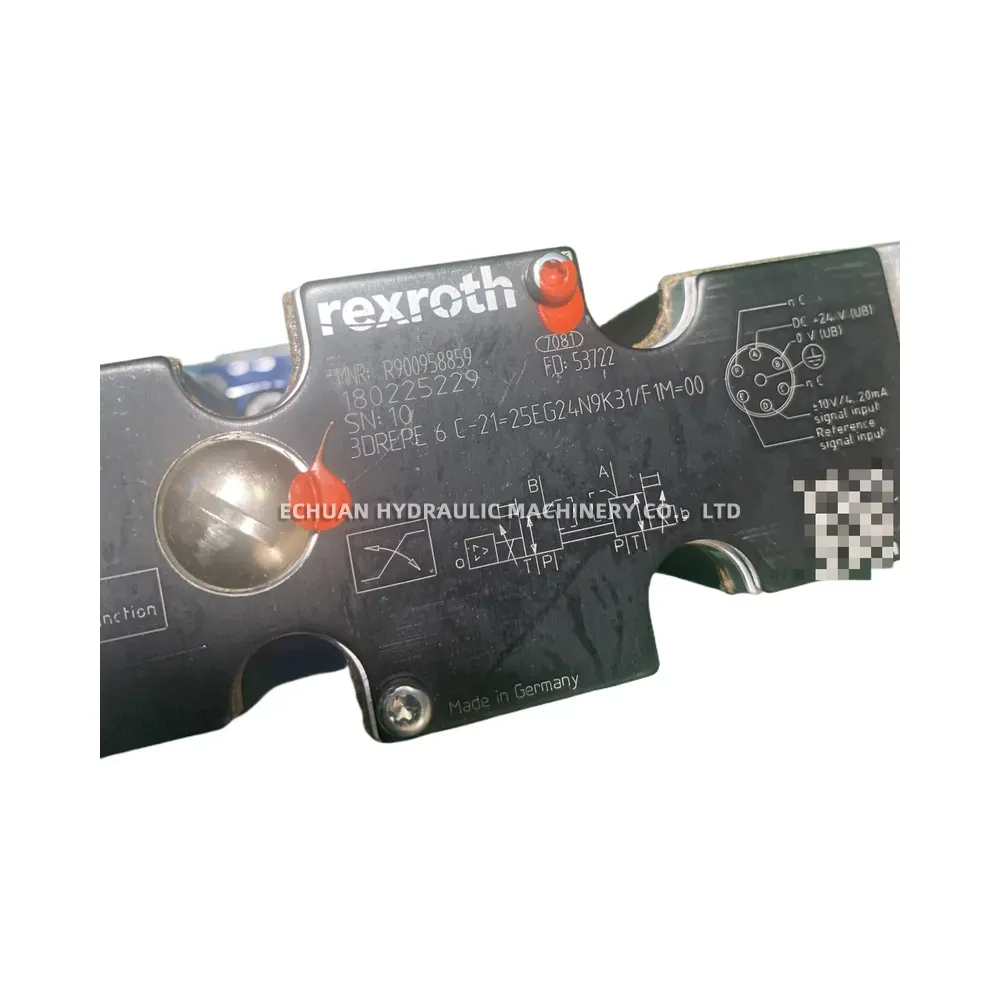Rexroth 4WRKE10W6-50L-37/6EG24ETK31/F1D3M Hydraulic High Response Directional Servo Valve