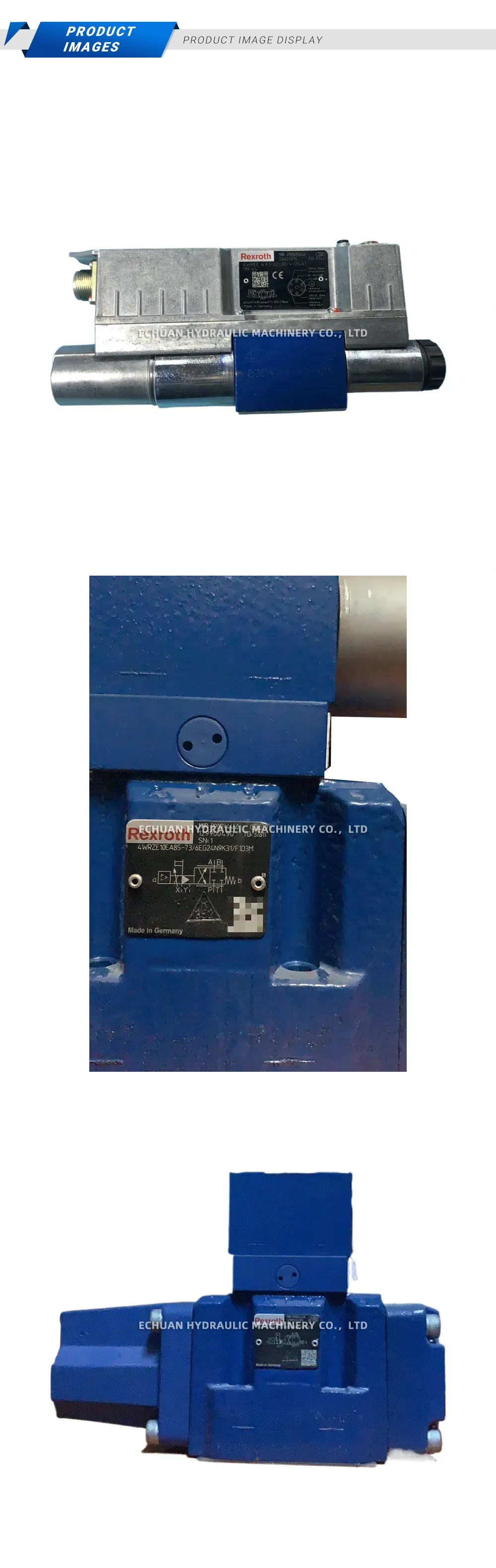 Rexroth 4WRZE 10EA85-73/6EG24N9K31/F1D3M Hydraulic Proportional Directional Control Valve Description