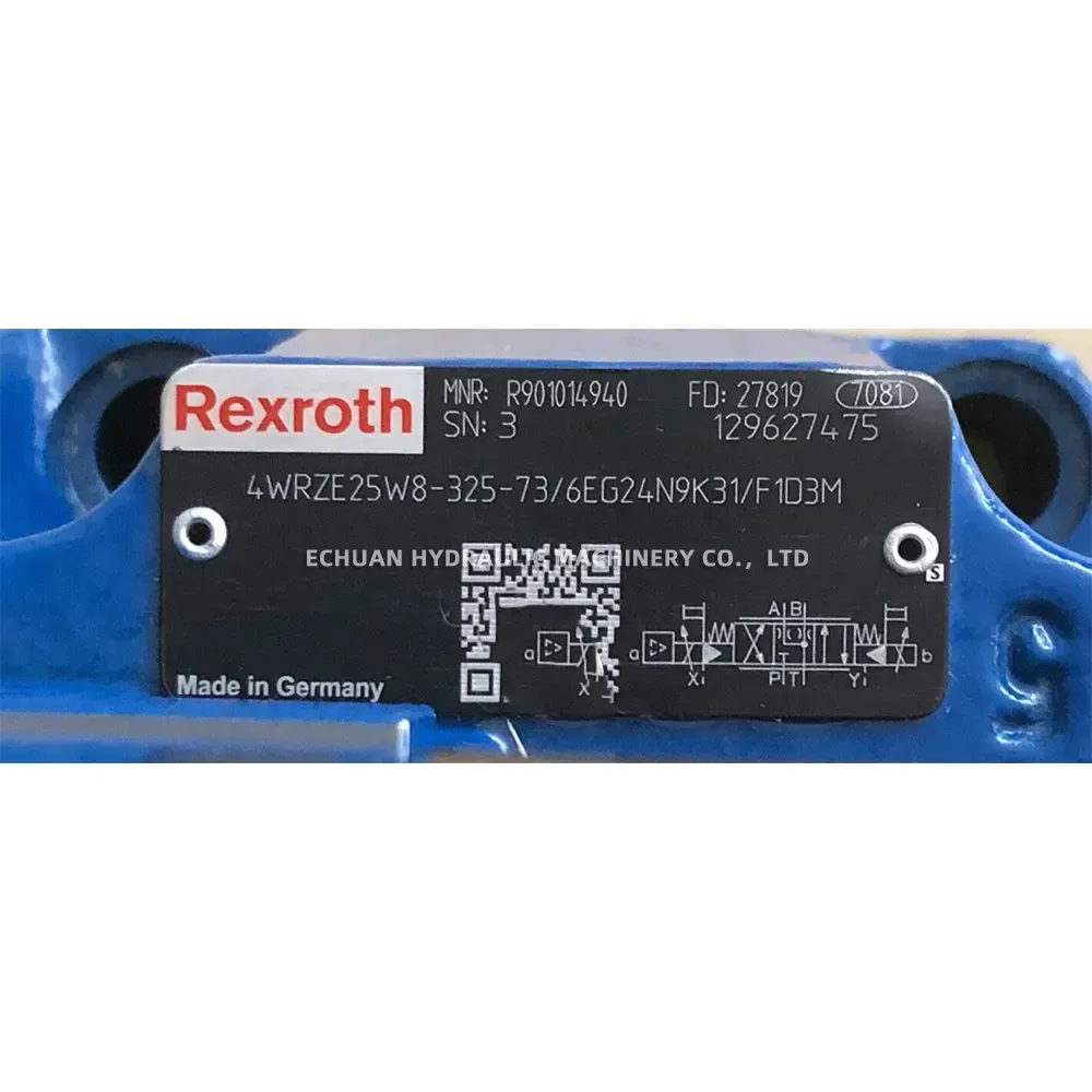 Rexroth 4WRZE25W8-325-73/6EG24N9K31/F1D3M Hydraulic Proportional Directional Control Valve
