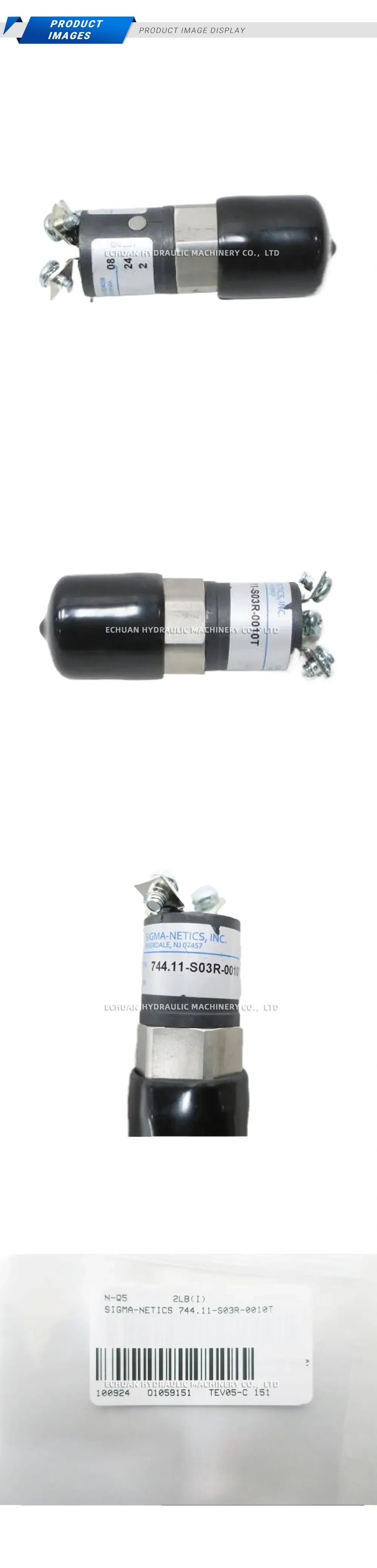 Sigma-Netics 744.11-S03R-0010T Solenoid Valve Description