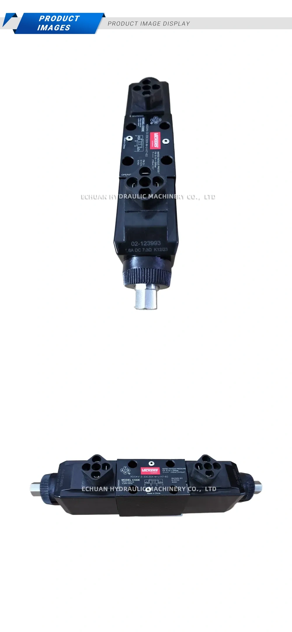 Vickers KDG4V-3-33C30X-M-U-H7-60 Proportional Directional Control Valve Description