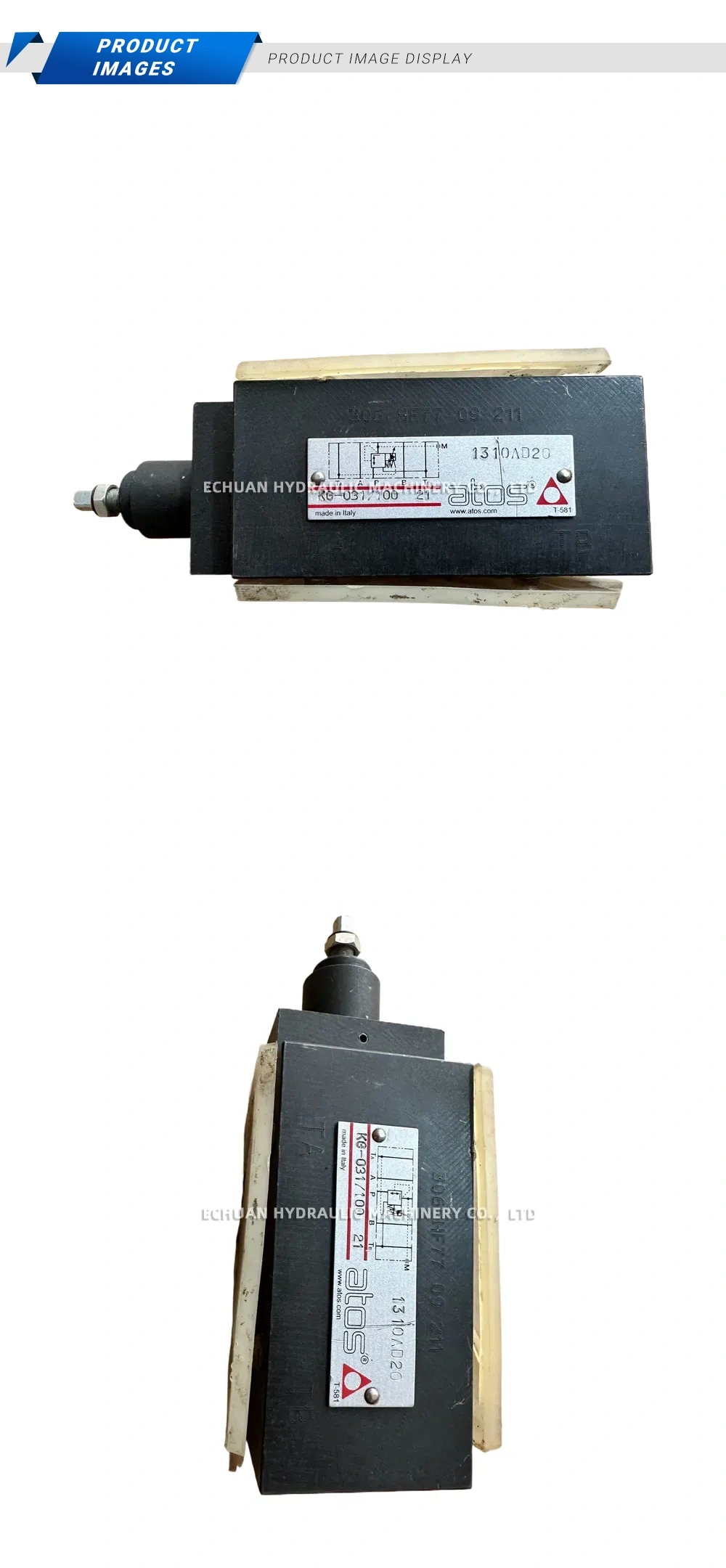Atos KG-031/100 Hydraulic Relief Valve Description