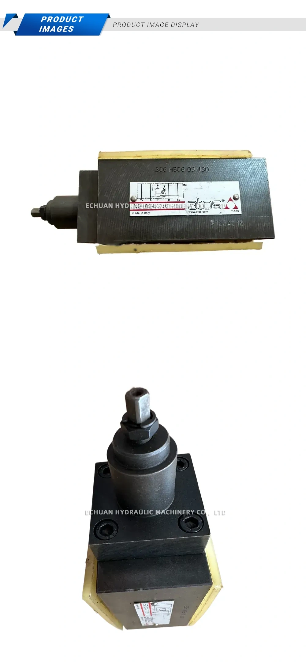 Atos KG-034/210/20 Hydraulic Relief Valve Description