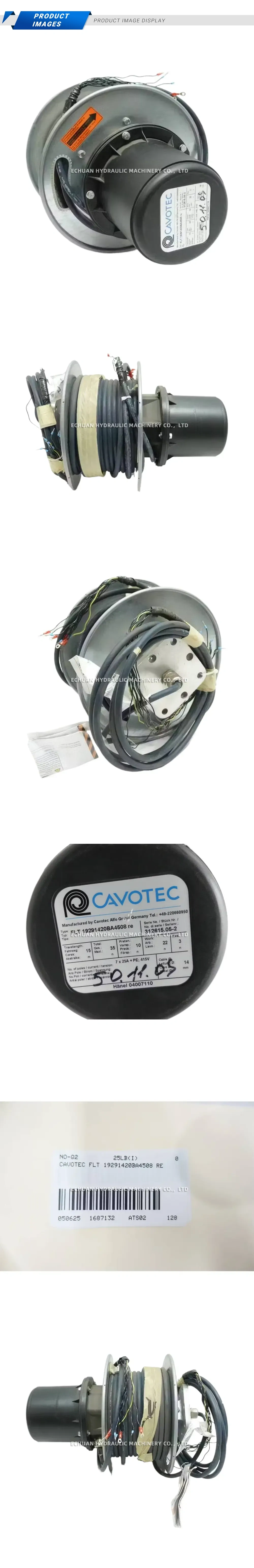 CAVOTEC FLT 19291420BA4508 re Spring-Driven Cable Reel Description
